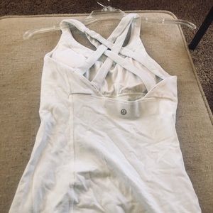 White Lulu Lemon athletic tank